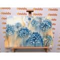 CANVAS PRINT BLUE DANDELION IN WATERCOLOR DESIGN - PICTURES FLOWERS - PICTURES