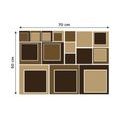 DECORATIVE WALL STICKERS BROWN SQUARES - STICKERS
