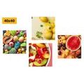 CANVAS PRINT SET JUICY FRUIT - SET OF PICTURES - PICTURES