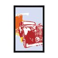 POSTER RETRO CAR WITH AN ABSTRACTION - CARS - POSTERS