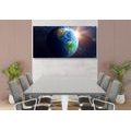 CANVAS PRINT BLUE PLANET EARTH - PICTURES OF SPACE AND STARS - PICTURES