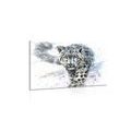 CANVAS PRINT SKETCHED LEOPARD - PICTURES OF ANIMALS - PICTURES