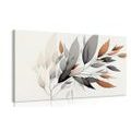 CANVAS PRINT MINIMALISTIC SPRIG OF LEAVES - PICTURES OF TREES AND LEAVES - PICTURES