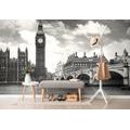 SELF ADHESIVE WALL MURAL LONDON BIG BEN IN BLACK AND WHITE - SELF-ADHESIVE WALLPAPERS - WALLPAPERS