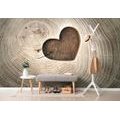 WALLPAPER SYMBOL OF LOVE ON WOOD - WALLPAPERS WITH IMITATION OF WOOD - WALLPAPERS