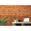 WALL MURAL ORANGE BRICK WALL - WALLPAPERS WITH IMITATION OF BRICK, STONE AND CONCRETE - WALLPAPERS