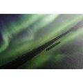 CANVAS PRINT GREEN NORTHERN LIGHTS - PICTURES OF NATURE AND LANDSCAPE - PICTURES