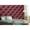 WALLPAPER BURGUNDY LEATHER ELEGANCE - WALLPAPERS WITH IMITATION OF LEATHER - WALLPAPERS