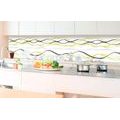 SELF ADHESIVE PHOTO WALLPAPER FOR KITCHEN ABSTRACT WAVES - WALLPAPERS