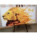 CANVAS PRINT FIERY LION - PICTURES OF ANIMALS - PICTURES