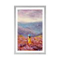 POSTER WITH MOUNT GIRL IN A YELLOW DRESS - ABSTRACT AND PATTERNED - POSTERS