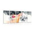 5-PIECE CANVAS PRINT FEMALE ICON - PICTURES OF WOMEN - PICTURES