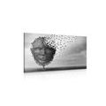 CANVAS PRINT ABSTRACT FACE IN THE FORM OF A TREE - BLACK AND WHITE PICTURES - PICTURES