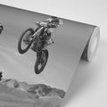 WALL MURAL BIKERS IN BLACK AND WHITE - BLACK AND WHITE WALLPAPERS - WALLPAPERS