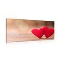 CANVAS PRINT SYMBOLS OF LOVE ON AN INTERESTING TEXTURE - PICTURES LOVE - PICTURES