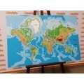 CANVAS PRINT CLASSIC WORLD MAP - PICTURES OF MAPS - PICTURES