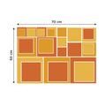 DECORATIVE WALL STICKERS ORANGE SQUARES - STICKERS