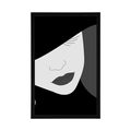 POSTER CLASSY LADY IN A HAT IN BLACK AND WHITE DESIGN - BLACK AND WHITE - POSTERS
