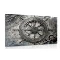 CANVAS PRINT NAUTICAL HELM - VINTAGE AND RETRO PICTURES - PICTURES