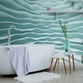 SELF ADHESIVE WALLPAPER WITH AN ORIGAMI THEME IN TURQUOISE COLOR - SELF-ADHESIVE WALLPAPERS - WALLPAPERS