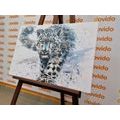 CANVAS PRINT SKETCHED LEOPARD - PICTURES OF ANIMALS - PICTURES