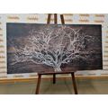 PICTURE TREE ON A WOODEN BACKGROUND - PICTURES OF TREES AND LEAVES - PICTURES