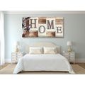 CANVAS PRINT THE LETTERS HOME - PICTURES WITH INSCRIPTIONS AND QUOTES - PICTURES