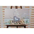 CANVAS PRINT VINTAGE HEART AND LANTERNS - VINTAGE AND RETRO PICTURES - PICTURES