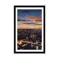 POSTER WITH MOUNT AERIAL VIEW OF TOWER BRIDGE - CITIES - POSTERS