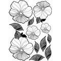DECORATIVE WALL STICKERS ELEGANT BLACK & WHITE FLOWERS - STICKERS