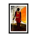 POSTER WITH MOUNT AFRICAN HUNTER - ABSTRACT AND PATTERNED - POSTERS