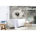 WALL MURAL MAGICAL BLACK AND WHITE DANDELION - BLACK AND WHITE WALLPAPERS - WALLPAPERS