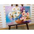 CANVAS PRINT OIL PAINTING OF SUMMER FLOWERS - PICTURES FLOWERS - PICTURES