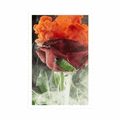 POSTER ROSE WITH ABSTRACT ELEMENTS - FLOWERS - POSTERS