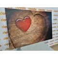CANVAS PRINT HEART ON A STUMP - PICTURES OF NATURE AND LANDSCAPE - PICTURES