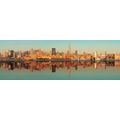 CANVAS PRINT WATER REFLECTION OF THE CHARMING NEW YORK CITY - PICTURES OF CITIES - PICTURES