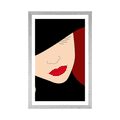 POSTER WITH MOUNT CLASSY LADY IN A HAT - WOMEN - POSTERS