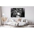 CANVAS PRINT VIRTUAL MIND IN BLACK AND WHITE - BLACK AND WHITE PICTURES - PICTURES