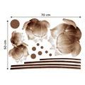 DECORATIVE WALL STICKERS BROWN ROSES - STICKERS