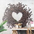 WALL MURAL HEART MADE OF COFFEE BEANS - WALLPAPERS FOOD AND DRINKS - WALLPAPERS