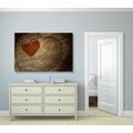 CANVAS PRINT HEART ON A STUMP - PICTURES OF NATURE AND LANDSCAPE - PICTURES