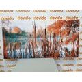 CANVAS PRINT RIVER IN THE MIDDLE OF AUTUMN NATURE - PICTURES OF NATURE AND LANDSCAPE - PICTURES