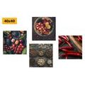 CANVAS PRINT SET CULINARY SPECIALTIES - SET OF PICTURES - PICTURES