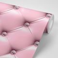 WALLPAPER ELEGANCE OF LEATHER IN CANDY PINK - WALLPAPERS WITH IMITATION OF LEATHER - WALLPAPERS