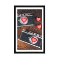 POSTER WITH MOUNT TWO RETRO CAMERAS - VINTAGE AND RETRO - POSTERS