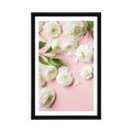 POSTER WITH MOUNT ROSES IN A ROMANTIC DESIGN - FLOWERS - POSTERS