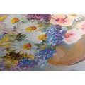 CANVAS PRINT OIL PAINTING OF SUMMER FLOWERS - PICTURES FLOWERS - PICTURES