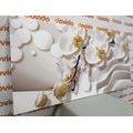 CANVAS PRINT ORCHID ON AN ABSTRACT BACKGROUND - PICTURES FLOWERS - PICTURES