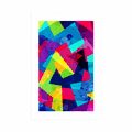 POSTER WITH MOUNT GEOMETRIC PATTERN WITH A GRUNGE EFFECT - POP ART - POSTERS