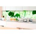 SELF ADHESIVE PHOTO WALLPAPER FOR KITCHEN GREEN LEAVES - WALLPAPERS